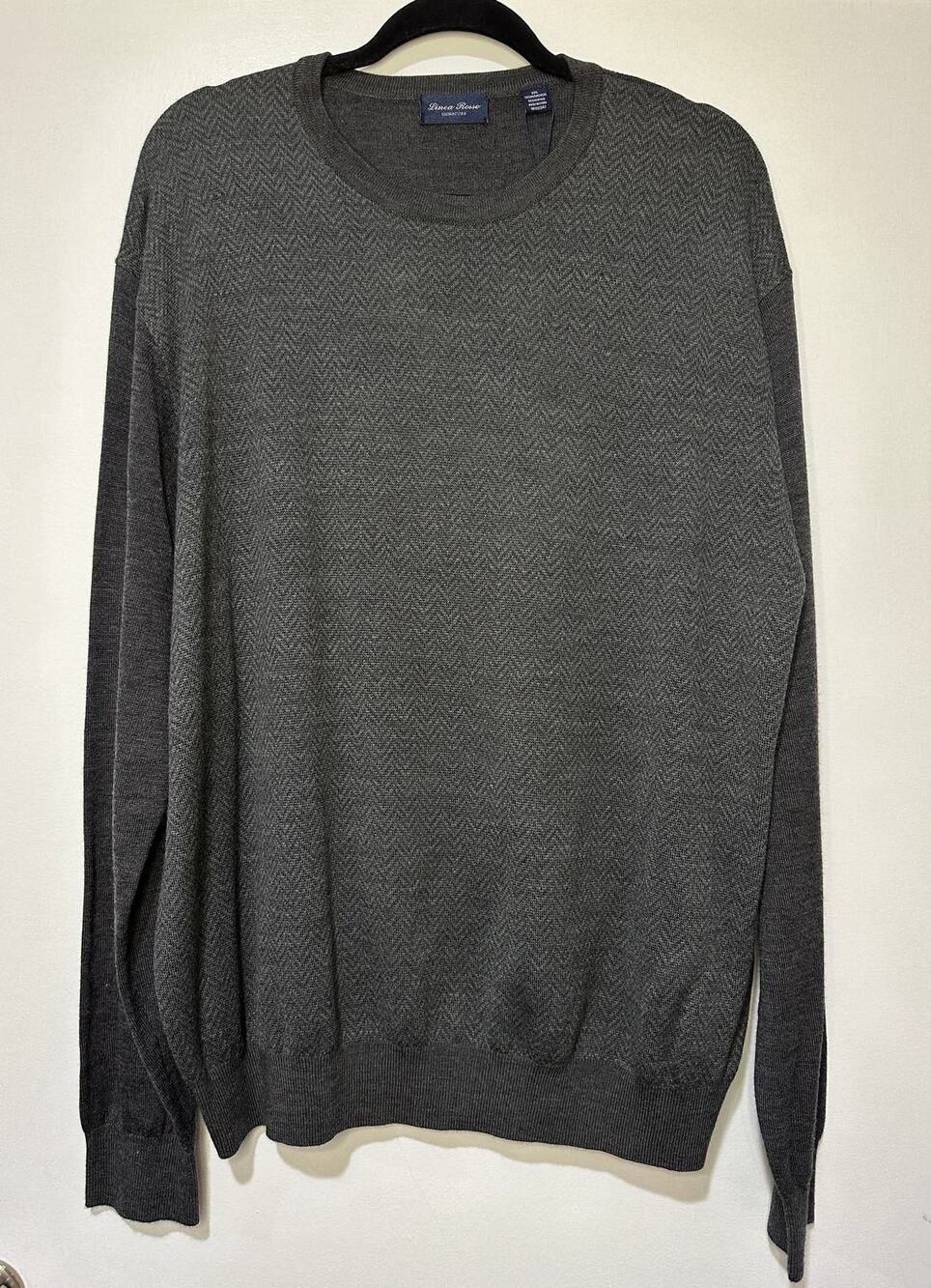 Linea Rosso Nordstrom Men's Charcoal Merino Wool Sweater Size XXL New w/ Tags